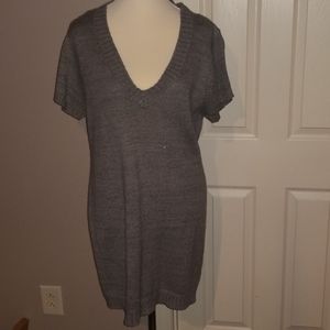 Gray tunic sweater